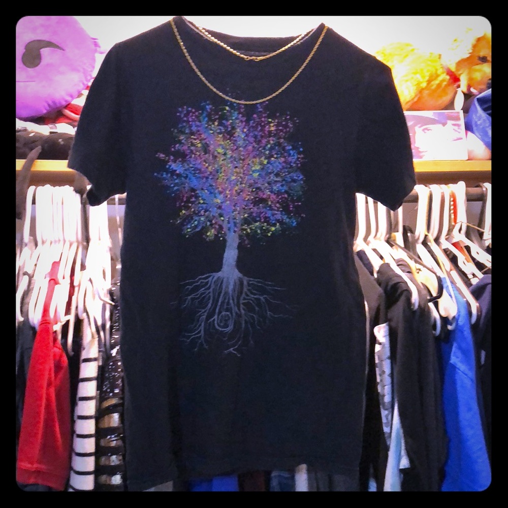 Paint splatter tree graphic T. Small